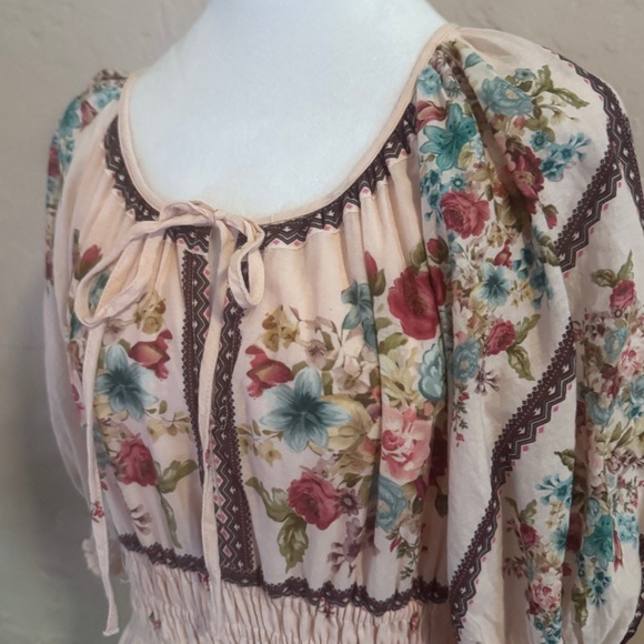 Anthropologie Somerset floral puff sleeve maxi dress - Picture 6 of 13